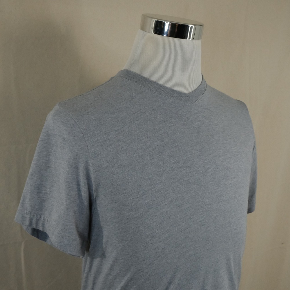Rhone Medium Element V Neck T Shirt Gray Pima Cotton Blend Mens
